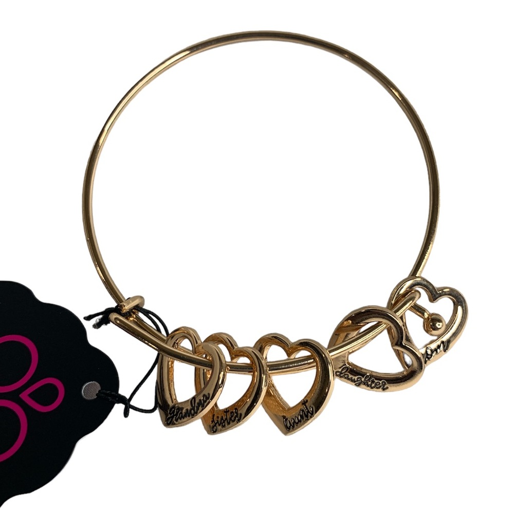 Paparazzi Bracelet /A Charmed Society / Gold Heart Charms
